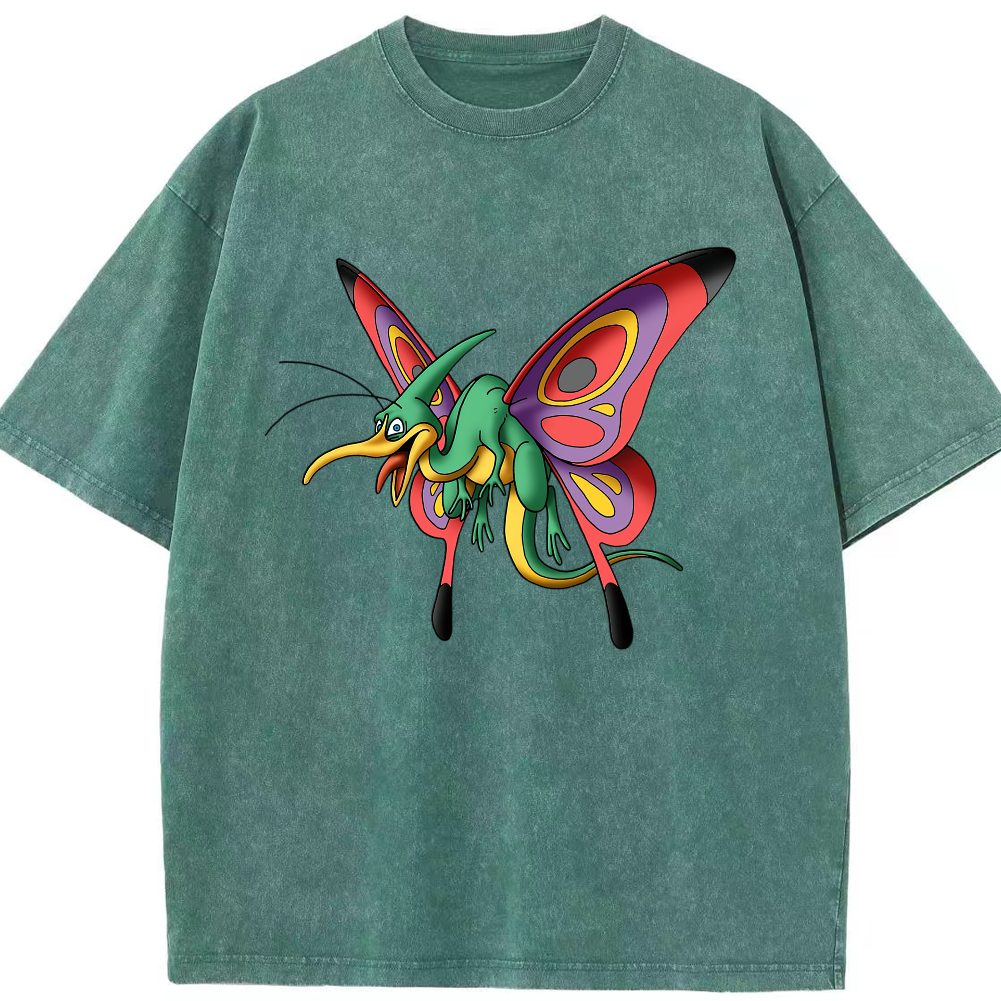 （画像用） ドラゴンクエスト Doragon Kuesuto Dragon Quest 綿100% ヴィンテージ風 半袖Tシャツ（フロントプリント）